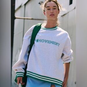 NWT FP Movement All Star Collegiate Logo Pullover